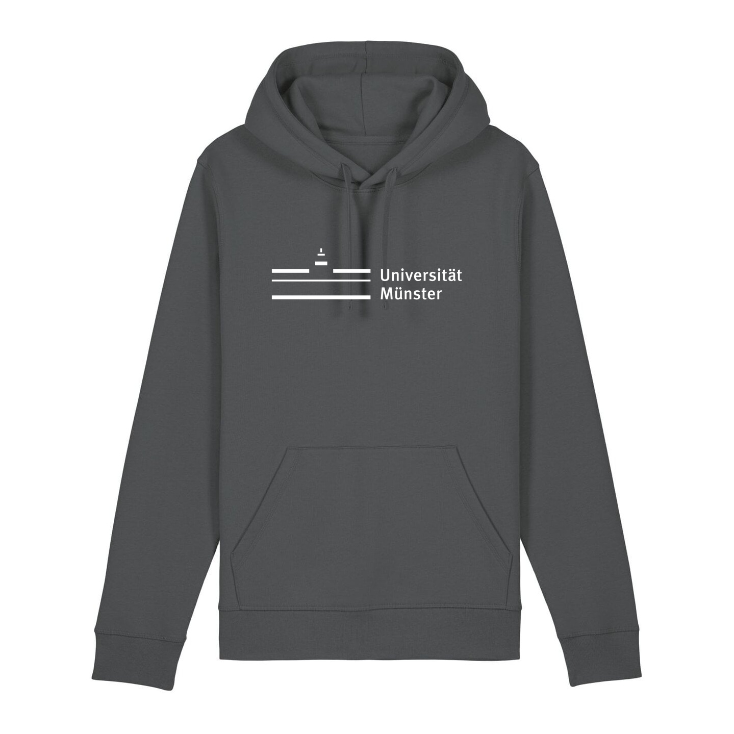 Oversized Logo Hoodie, Dunkelgrau